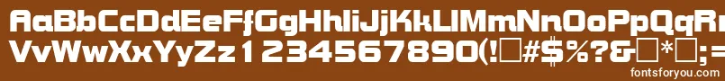 Weitere Informationen zur BoltRegular-Schriftart BoltRegular-Schriftart – Weiße Schriften auf braunem Hintergrund