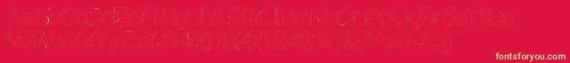 フォントBrains – 赤い背景に緑の文字