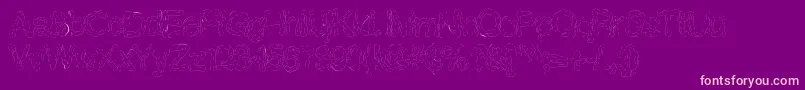 Brains Font – Pink Fonts on Purple Background