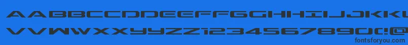 Outriderexp Font – Black Fonts on Blue Background