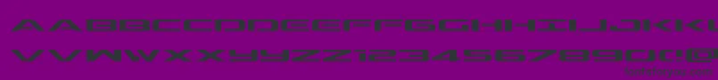 Czcionka Outriderexp – czarne czcionki na fioletowym tle