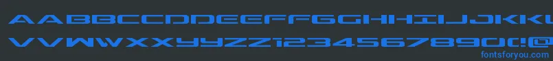 Outriderexp Font – Blue Fonts on Black Background