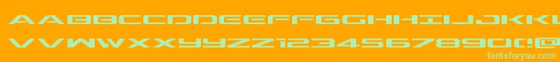 Outriderexp Font – Green Fonts on Orange Background