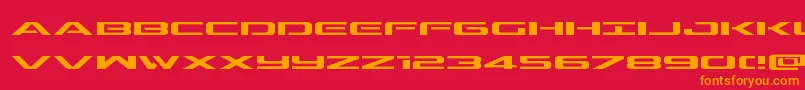 Outriderexp Font – Orange Fonts on Red Background