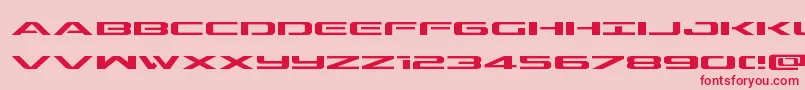 フォントOutriderexp – ピンクの背景に赤い文字