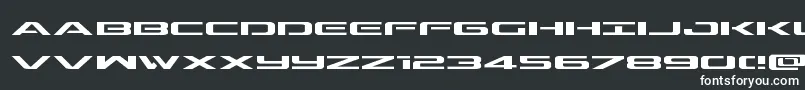 Шрифт Outriderexp – белые шрифты на чёрном фоне