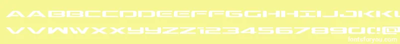 Шрифт Outriderexp – белые шрифты на жёлтом фоне