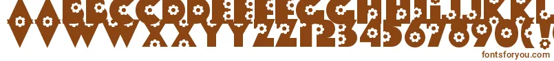 Шрифт Flores ffy – коричневые шрифты на белом фоне