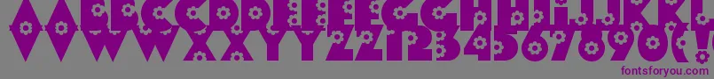 フォントFlores ffy – 紫色のフォント、灰色の背景