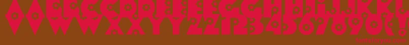 Flores ffy Font – Red Fonts on Brown Background