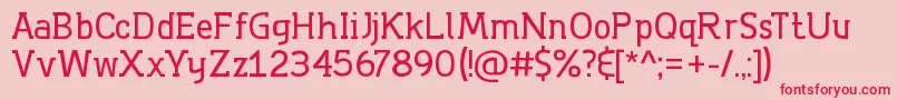 DeLuxeHang Font – Red Fonts on Pink Background
