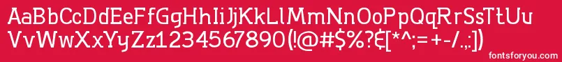 DeLuxeHang Font – White Fonts on Red Background