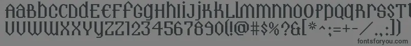 フォントLandmark – 黒い文字の灰色の背景