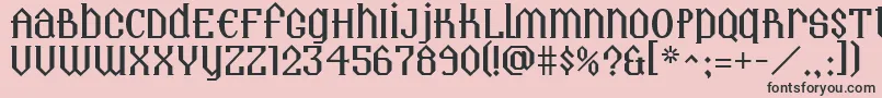 Landmark Font – Black Fonts on Pink Background