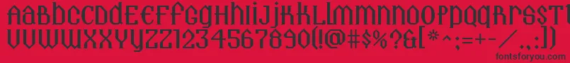 Landmark Font – Black Fonts on Red Background