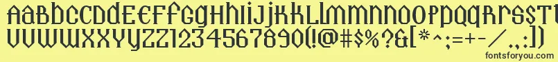 Landmark Font – Black Fonts on Yellow Background