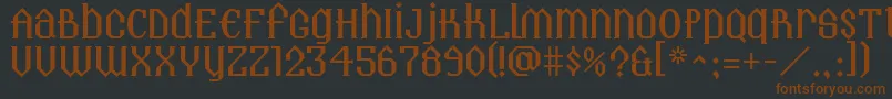 Landmark Font – Brown Fonts on Black Background