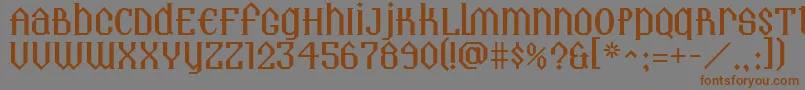 Landmark Font – Brown Fonts on Gray Background