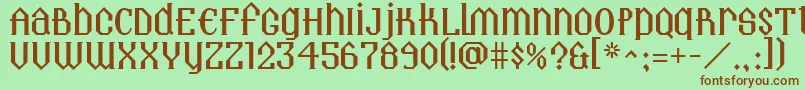 Landmark Font – Brown Fonts on Green Background
