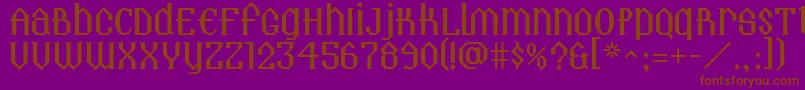 Landmark Font – Brown Fonts on Purple Background