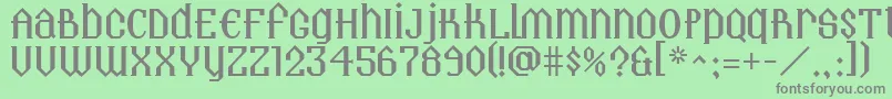 Landmark Font – Gray Fonts on Green Background
