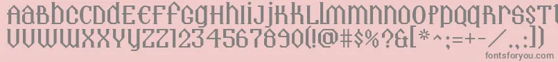 フォントLandmark – ピンクの背景に灰色の文字