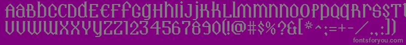Landmark-Schriftart – Graue Schriften auf violettem Hintergrund