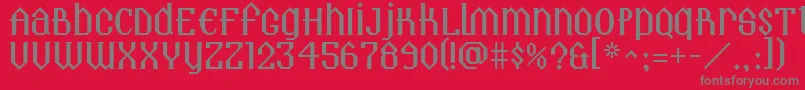 Landmark Font – Gray Fonts on Red Background