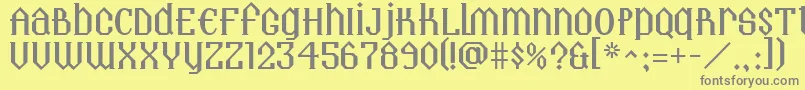 Landmark Font – Gray Fonts on Yellow Background