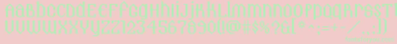 Landmark Font – Green Fonts on Pink Background