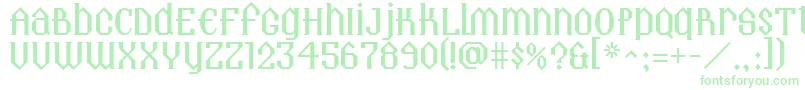 Landmark Font – Green Fonts on White Background