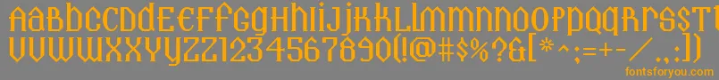 Landmark Font – Orange Fonts on Gray Background