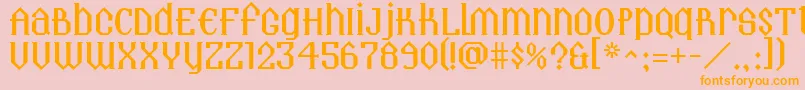 Landmark Font – Orange Fonts on Pink Background