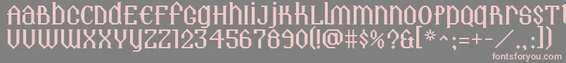Landmark Font – Pink Fonts on Gray Background
