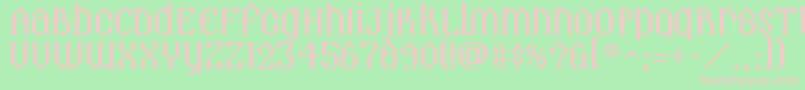 Landmark Font – Pink Fonts on Green Background