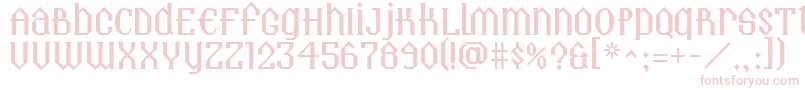 Landmark Font – Pink Fonts on White Background