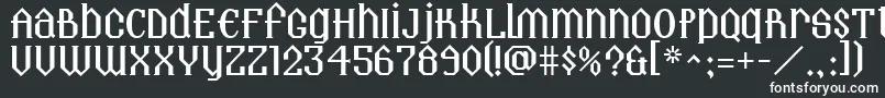 Landmark Font – White Fonts on Black Background