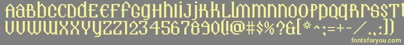 Landmark-fontti – keltaiset fontit harmaalla taustalla