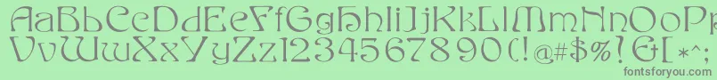 Eddafilled Font – Gray Fonts on Green Background