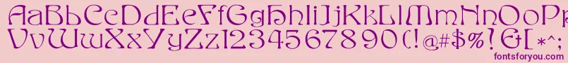 Eddafilled Font – Purple Fonts on Pink Background