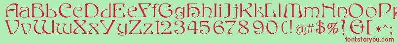 Eddafilled Font – Red Fonts on Green Background