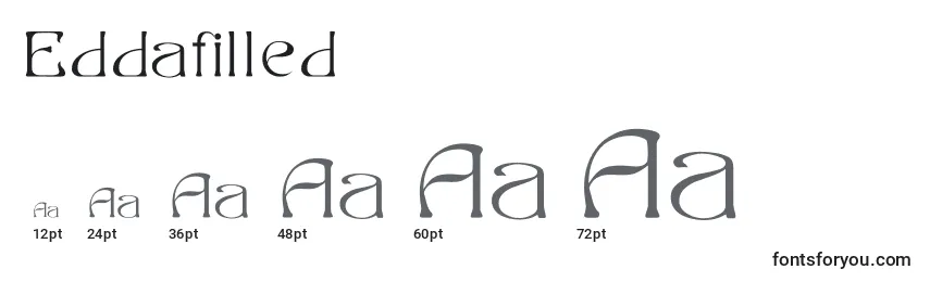 Размеры шрифта Eddafilled