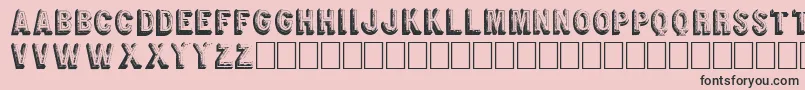 RetroSign-fontti – mustat fontit vaaleanpunaisella taustalla