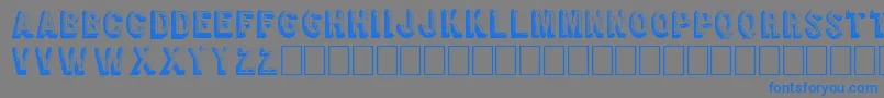 RetroSign Font – Blue Fonts on Gray Background
