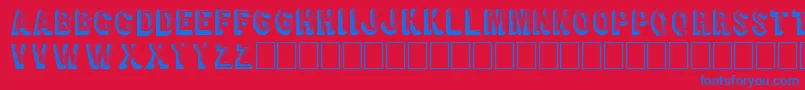 フォントRetroSign – 赤い背景に青い文字