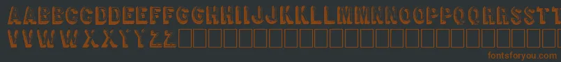 Шрифт RetroSign – коричневые шрифты на чёрном фоне