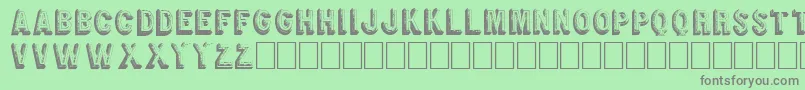 RetroSign-Schriftart – Graue Schriften auf grünem Hintergrund