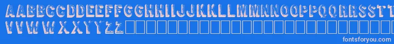 RetroSign Font – Pink Fonts on Blue Background