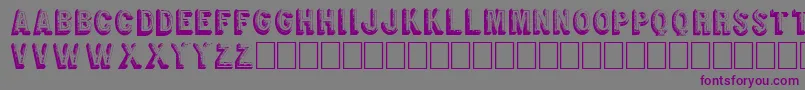 RetroSign-fontti – violetit fontit harmaalla taustalla