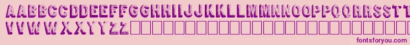 フォントRetroSign – ピンクの背景に紫のフォント
